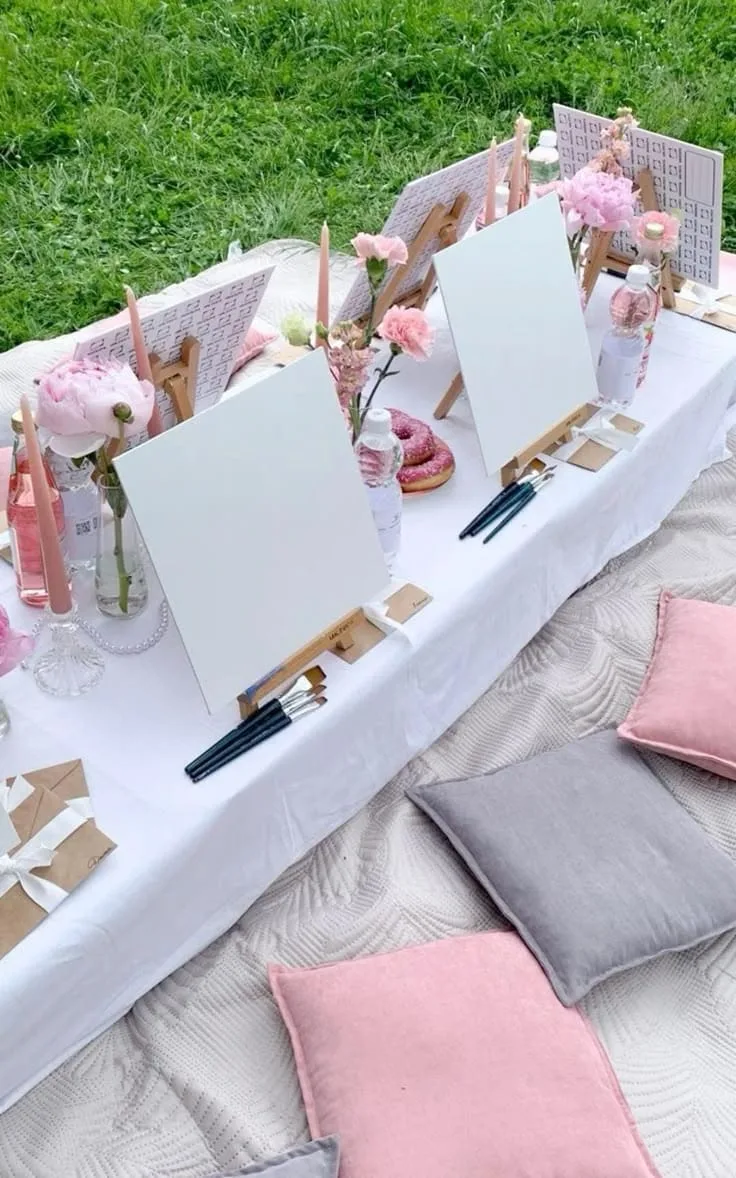 Canvas Painting Station set up at a Nairobi event by Sherehe Events - photo 2